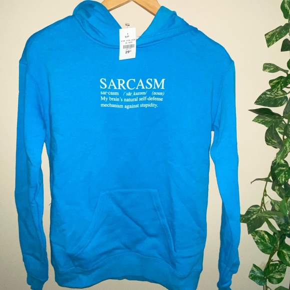 Bluenotes Sarcasm boyfriend fit sweatshirt hoodie - Picture 1 of 6